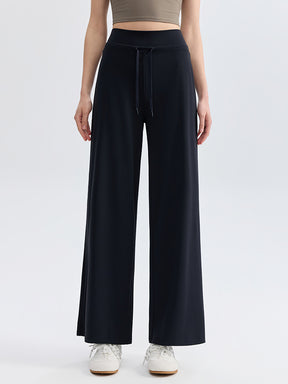 ハイウェスト ストレート ワイドパンツ ヨガパンツ