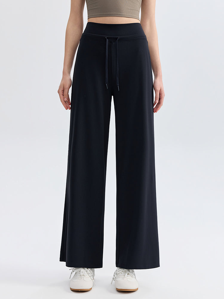 ハイウェスト ストレート ワイドパンツ ヨガパンツ