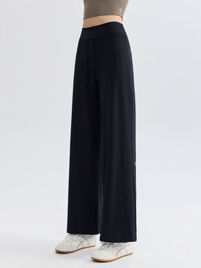 ハイウェスト ストレート ワイドパンツ ヨガパンツ