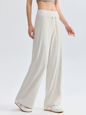 ハイウェスト ストレート ワイドパンツ ヨガパンツ