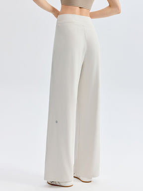 ハイウェスト ストレート ワイドパンツ ヨガパンツ