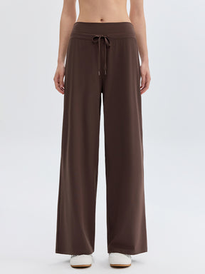 ハイウェスト ストレート ワイドパンツ ヨガパンツ