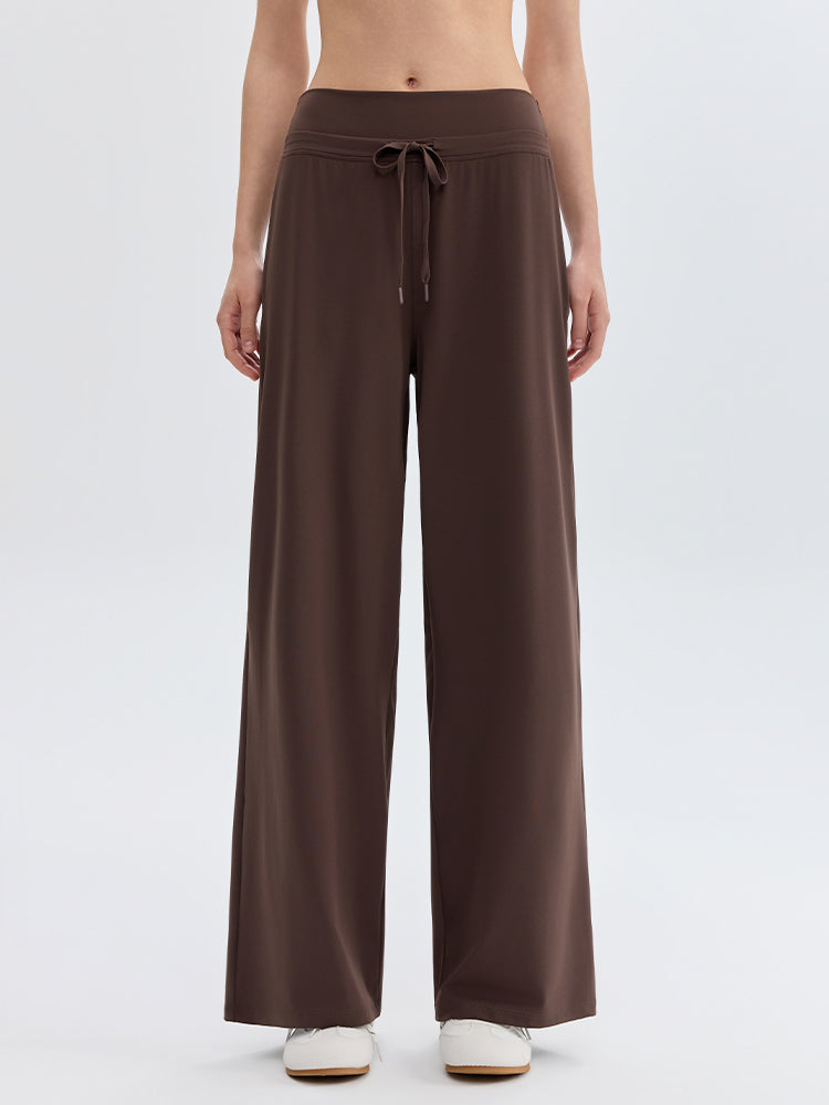 ハイウェスト ストレート ワイドパンツ ヨガパンツ