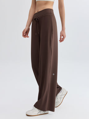 ハイウェスト ストレート ワイドパンツ ヨガパンツ