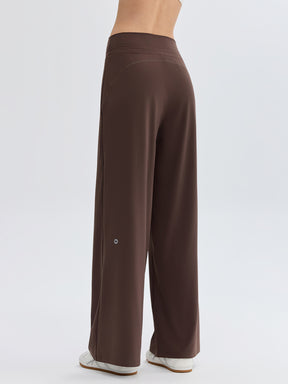 ハイウェスト ストレート ワイドパンツ ヨガパンツ