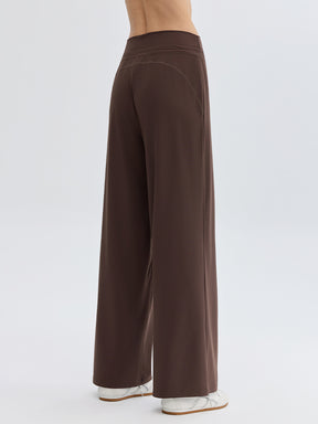 ハイウェスト ストレート ワイドパンツ ヨガパンツ