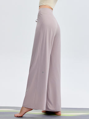 ハイウェスト ストレート ワイドパンツ ヨガパンツ