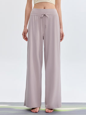 ハイウェスト ストレート ワイドパンツ ヨガパンツ