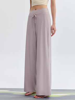 ハイウェスト ストレート ワイドパンツ ヨガパンツ