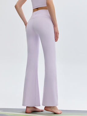 接触冷感 シャーリング フレアレギンス ピラティスウェア