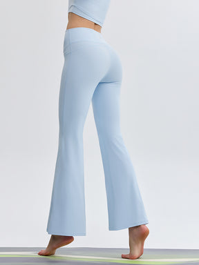 接触冷感 シャーリング フレアレギンス ピラティスウェア