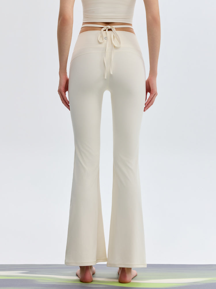 接触冷感 シャーリング フレアレギンス ピラティスウェア