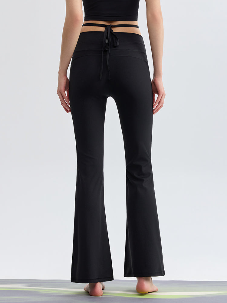 接触冷感 シャーリング フレアレギンス ピラティスウェア