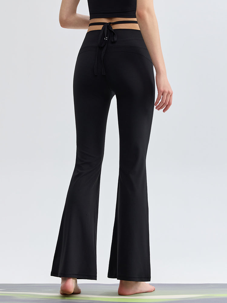 接触冷感 シャーリング フレアレギンス ピラティスウェア