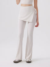 冷感  2in1  スカート付き  フレア  美脚  ハイウエストレギンス