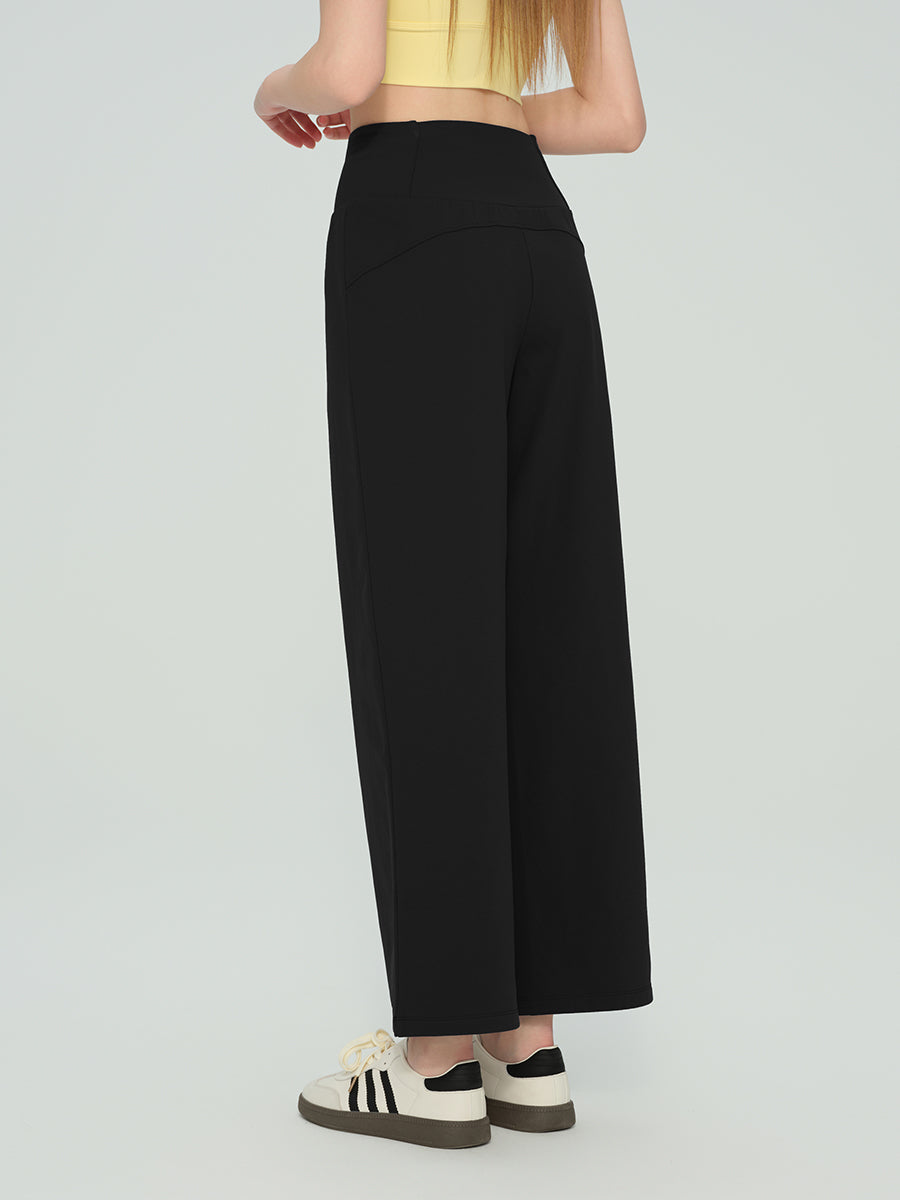 ハイウエスト ドレープワイドパンツ