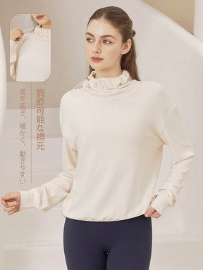 秋冬 両面起毛 ゆったりスウェット ドローストリング