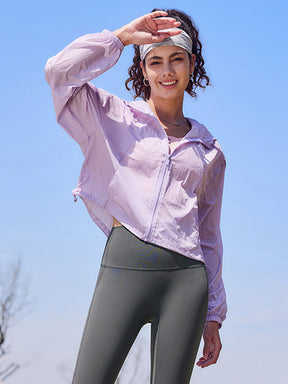 軽くて薄い UVカットパーカー  UPF50+紫外線対策