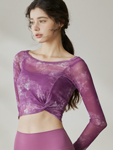 タイダイ柄 オーガンジー 長袖＋スポーツブラ セット