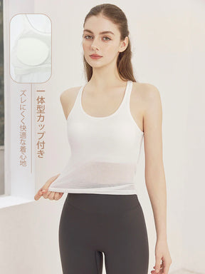 レーサーバック ロング丈 長袖トップス+スポーツブラセット