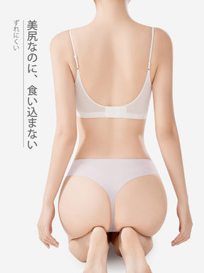 7A抗菌 速乾 Tバック クロッチパッド付き シームレスショーツ ヨガ用