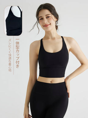 Uネック バックスタイル スポーツブラ
