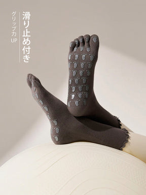 フリル 滑り止める付き クルーソックス