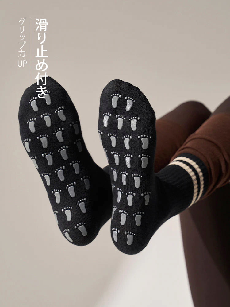 滑り止める付き ピラティス靴下 ハイソックス