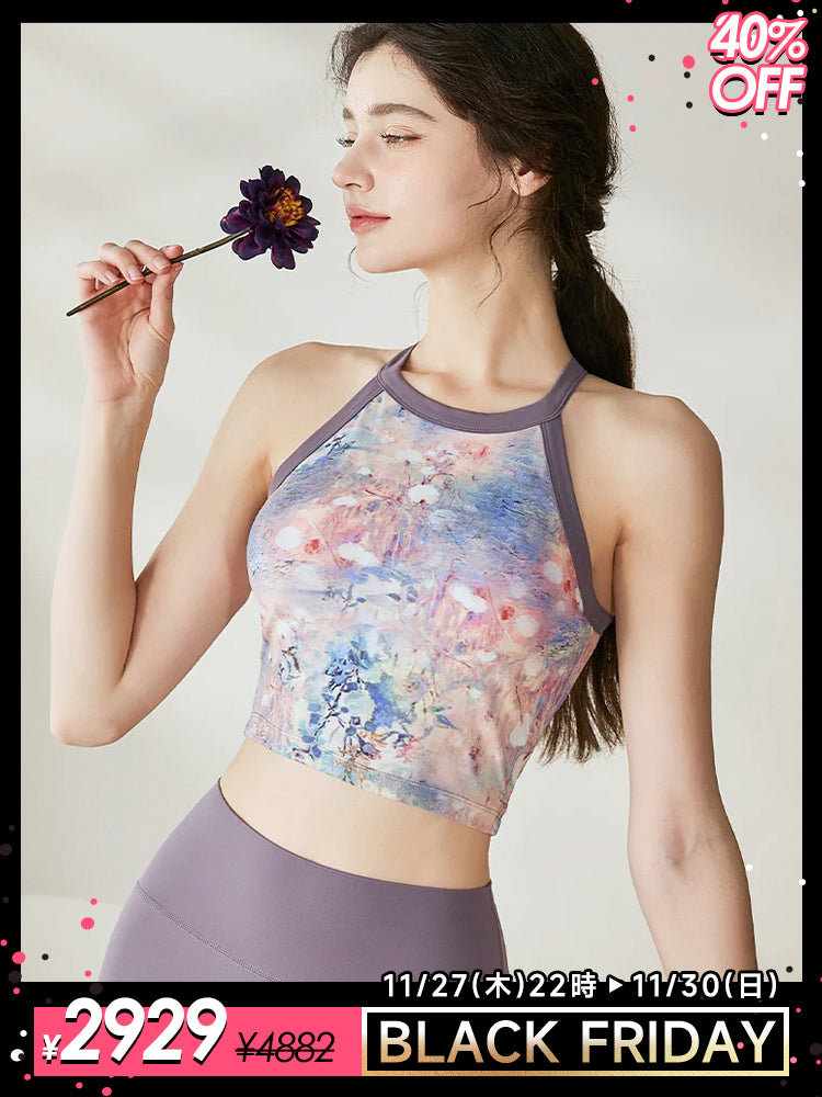 タイダイ柄 ホルターネックブラトップ