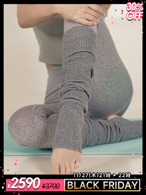 ヨガソックス 厚手 リブニットレッグウォーマー ダンス バレエ ピラティス 靴下　