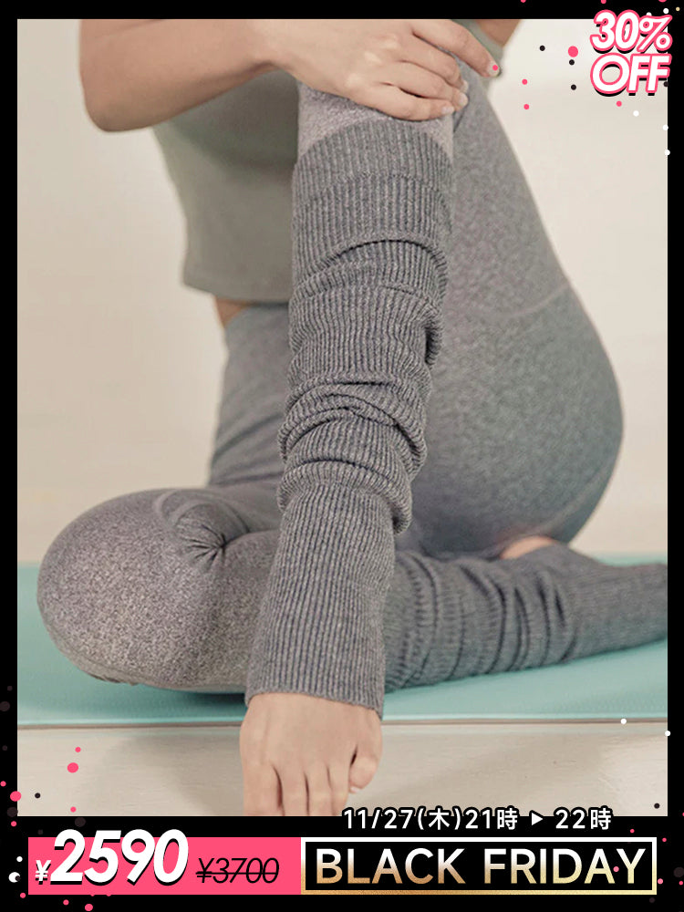 ヨガソックス 厚手 リブニットレッグウォーマー ダンス バレエ ピラティス 靴下　