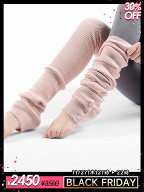 ヨガソックス リブニットレッグウォーマー ダンス バレエ ピラティス 靴下　