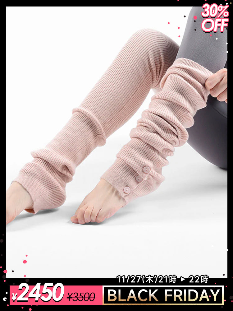 ヨガソックス リブニットレッグウォーマー ダンス バレエ ピラティス 靴下　