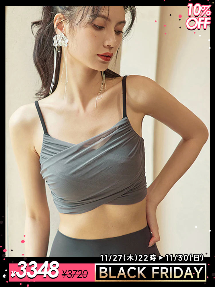 メッシュ切替 ヨガキャミソール