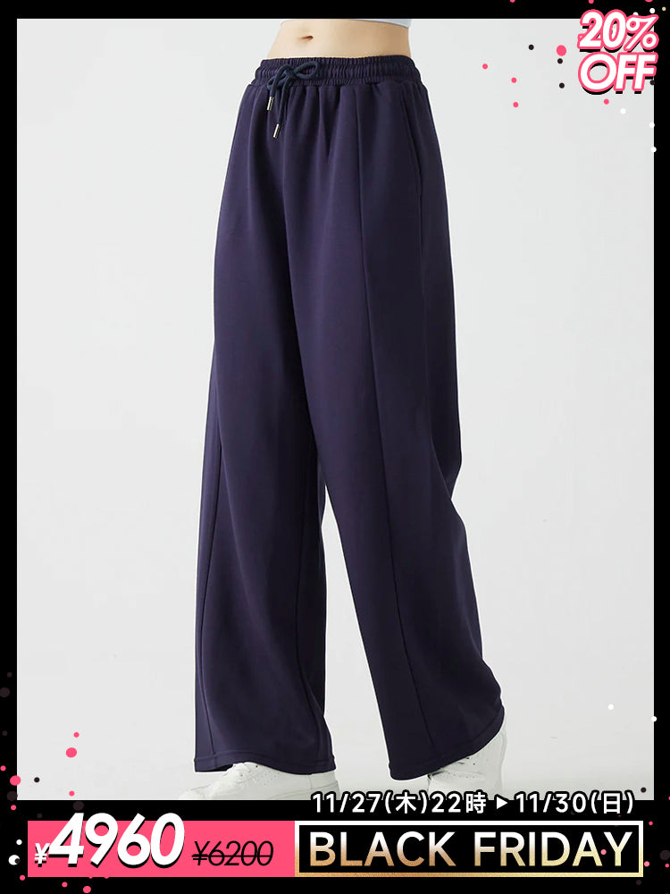 ソフトタッチ スウェットワイドパンツ