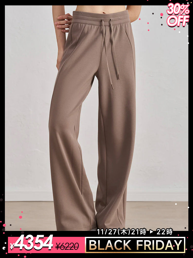 スウェット ワイドパンツ