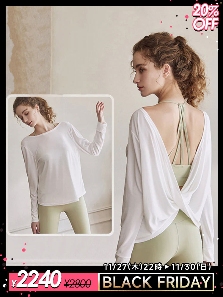 前後2way 長袖 ヨガウェア