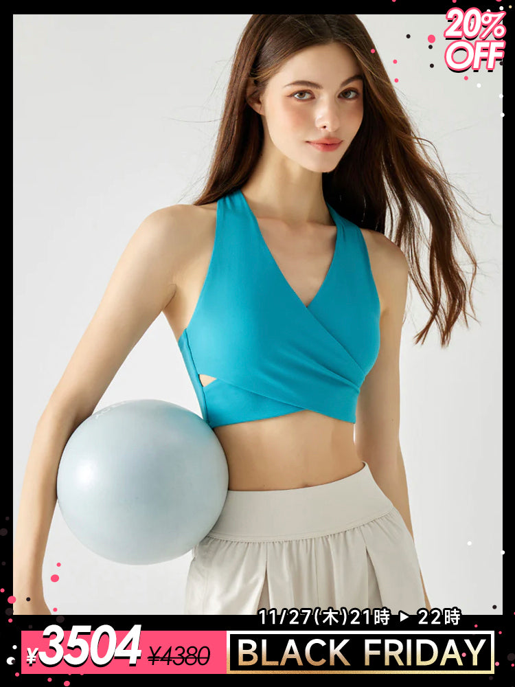 背中見せ Vネック ホルターネック ブラトップ