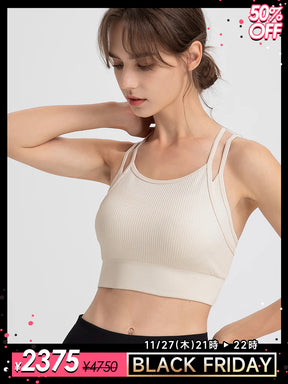 フェイクレイヤード 美背 ブラトップ