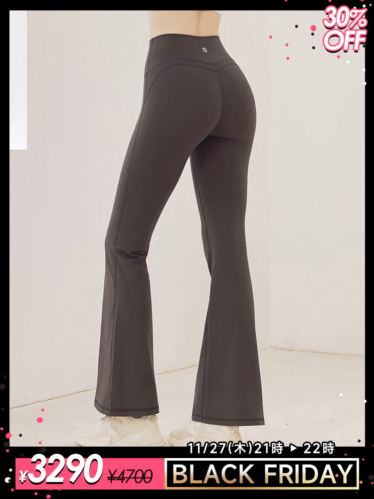 秋冬 裏起毛 美尻 フレアレギンス　