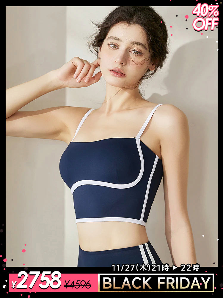 美背ブラ  キャミソール パッド付き