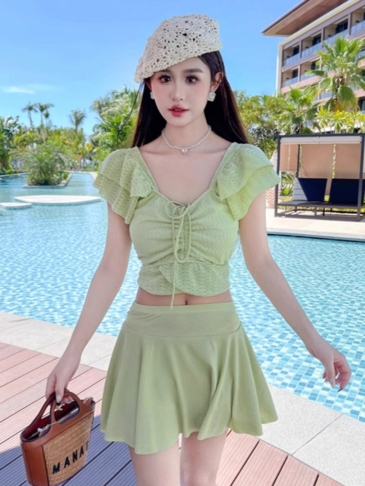 フレアスカート セパレート お洋服っぽい水着 ノンワイヤー