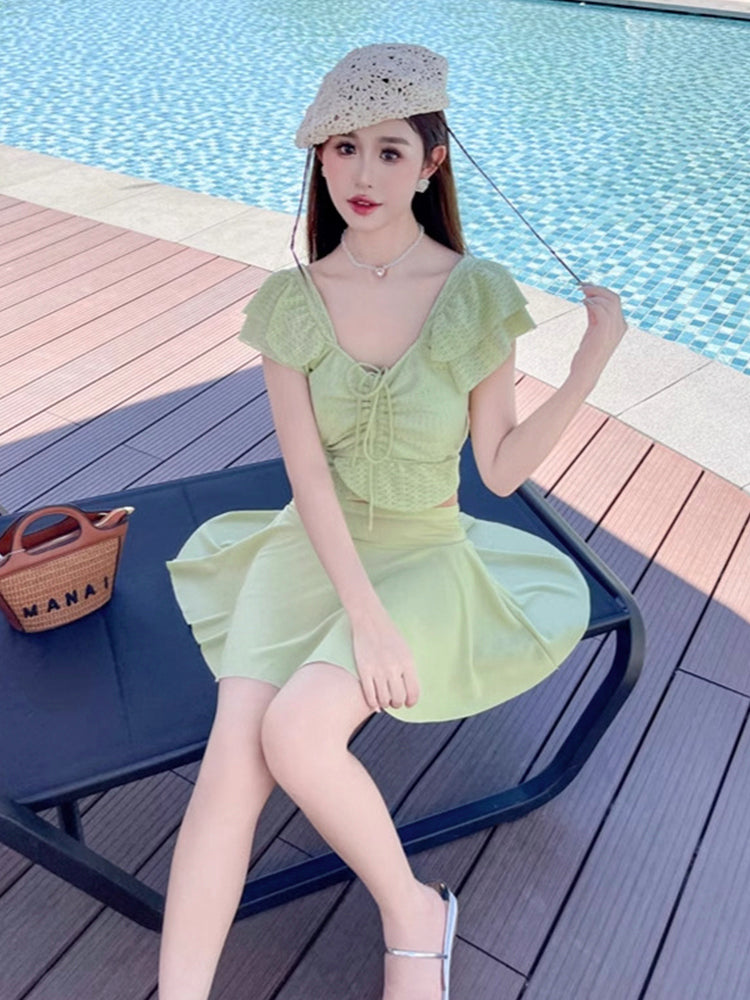 フレアスカート セパレート お洋服っぽい水着 ノンワイヤー