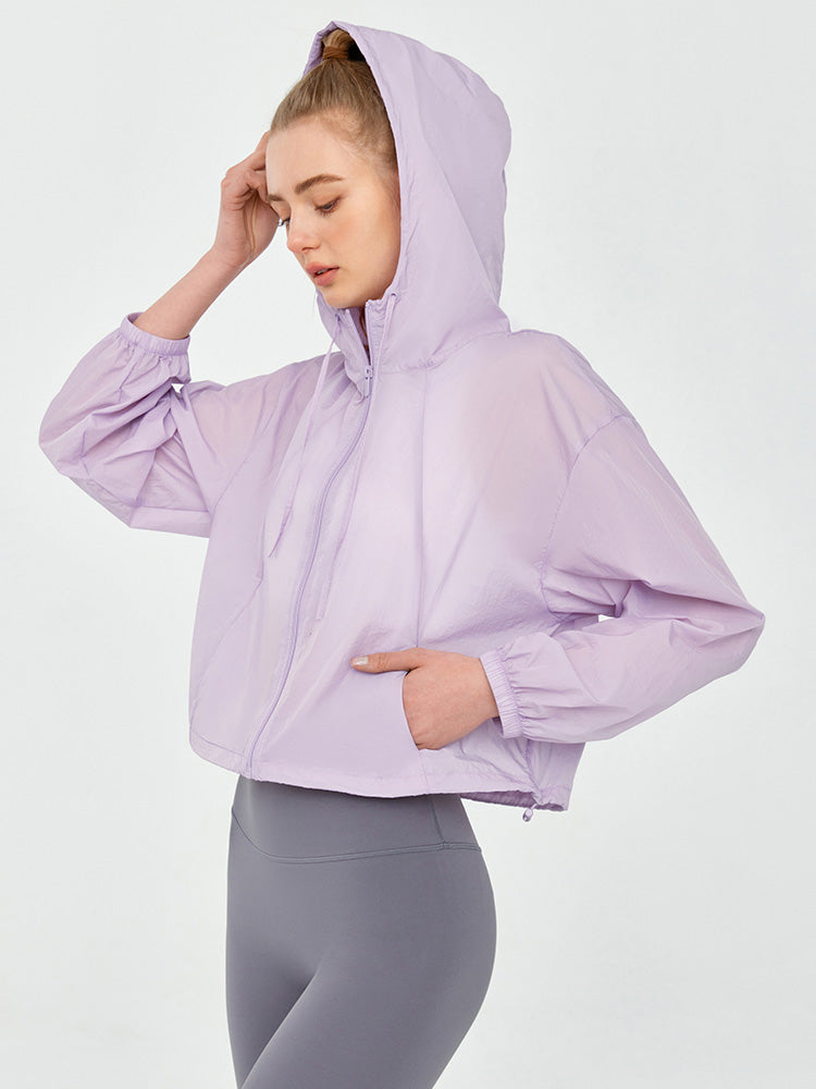 軽くて薄い UVカットパーカー  UPF50+紫外線対策