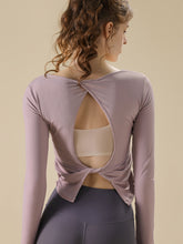 リブ ギャザー入り ヨガウェア トップス