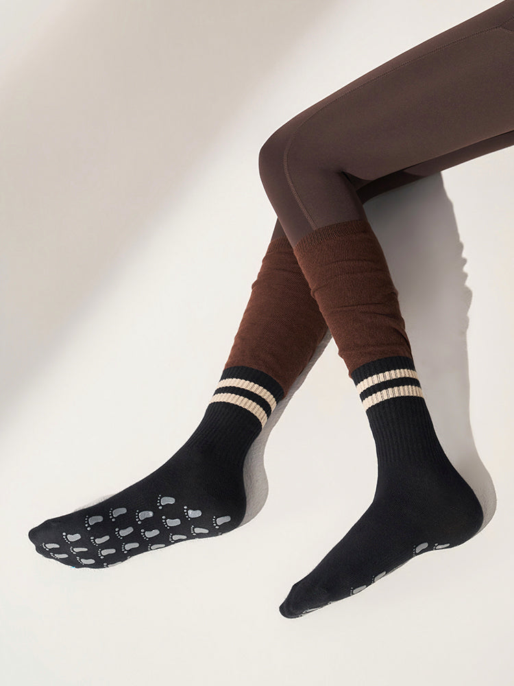 滑り止める付き ピラティス靴下 ハイソックス