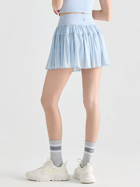 ハイウエスト プリーツ テニススカート インナー付き ポケット付き
