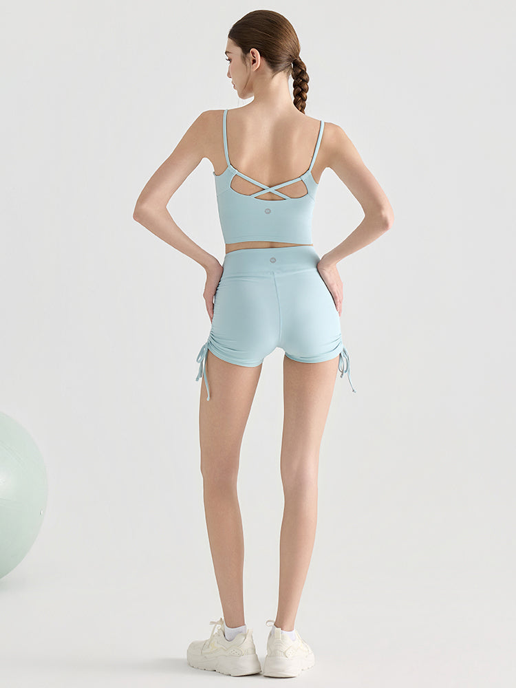 「上下セット」ヨガブラトップ+ショートパンツ