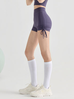 桃尻効果 ギャザー ドローストリング付き ショートパンツ