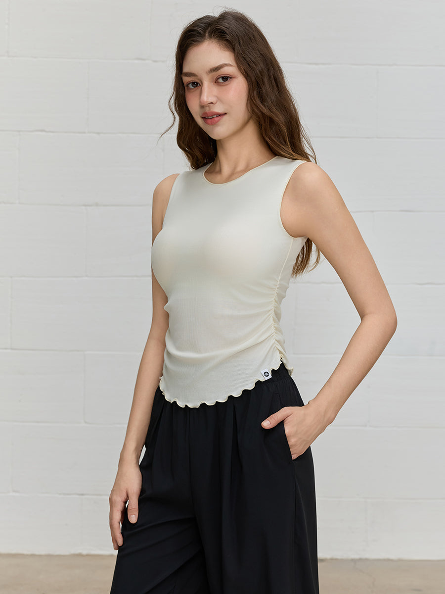YoRib™ シリーズ 通気性 なめらか ノースリーブ タンクトップ